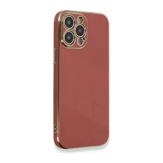Apple iPhone 13 Pro Max Uyumlu Kılıf Volet Silikon - Kırmızı