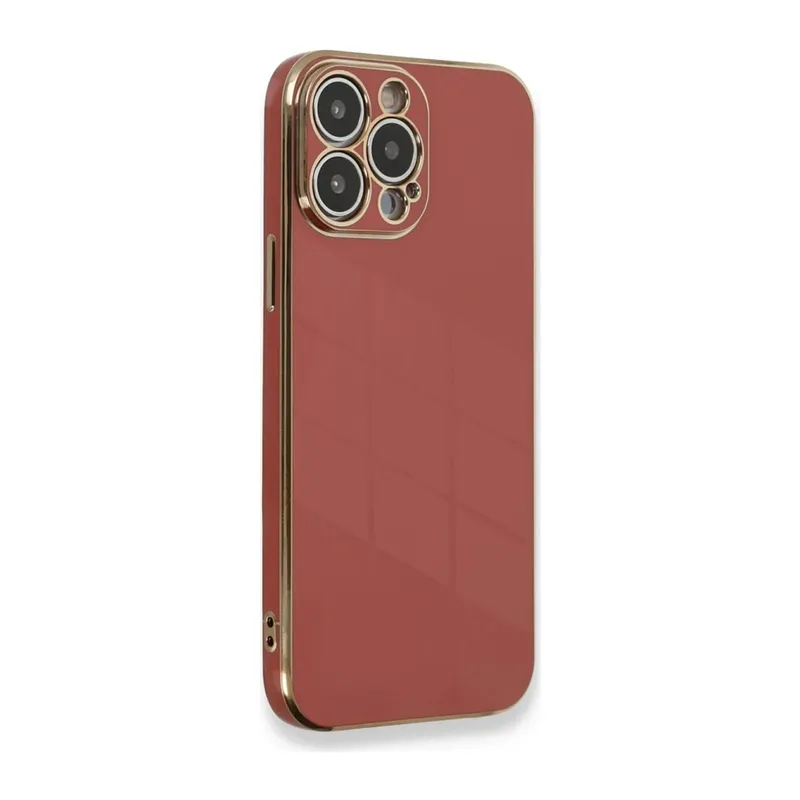 Apple iPhone 13 Pro Max Uyumlu Kılıf Volet Silikon - Kırmızı