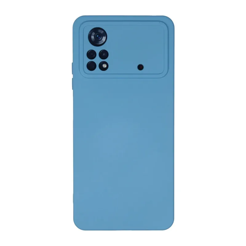 Xiaomi Poco X4 Pro 5G Uyumlu Kılıf Nano içi Kadife Silikon - Mavi