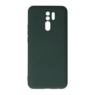 Xiaomi Redmi 9 Uyumlu Kılıf Nano içi Kadife Silikon - Koyu Yeşil