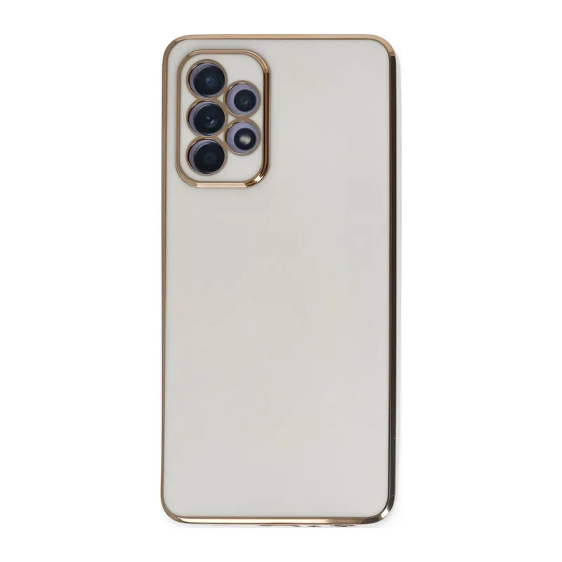 Samsung Galaxy A52 Uyumlu Kılıf Volet Silikon - Beyaz