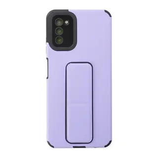 Samsung Galaxy A03S Uyumlu Kılıf Mega Standlı Silikon - Lila