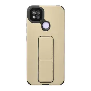 Xiaomi Redmi 9C Uyumlu Kılıf Mega Standlı Silikon - Gold