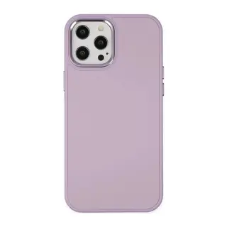 Apple iPhone 12 Pro Max Uyumlu Kılıf Asya Deri Silikon - Lila