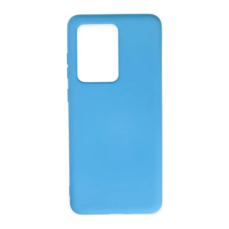 Samsung Galaxy S20 Ultra Uyumlu Kılıf Nano içi Kadife Silikon - Mavi
