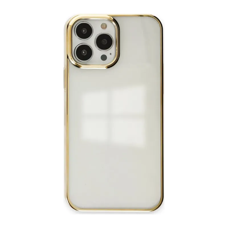Apple iPhone 14 Pro Uyumlu Kılıf Element Silikon - Gold