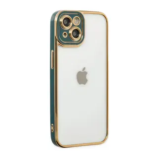 Apple iPhone 14 Plus Uyumlu Kılıf Liva Lens Silikon - Yeşil
