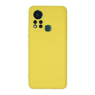 İnfinix Hot 11s Uyumlu Kılıf Nano içi Kadife Silikon - Sarı