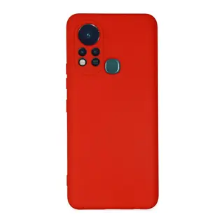 İnfinix Hot 11s Uyumlu Kılıf Nano içi Kadife Silikon - Kırmızı