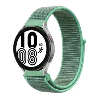 Samsung Galaxy Watch 4 Hasırlı Cırtcırtlı Kordon - Turkuaz