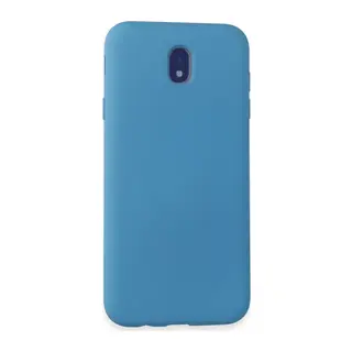 Samsung Galaxy J7 Pro / J730 Kılıf Nano içi Kadife Silikon - Mavi