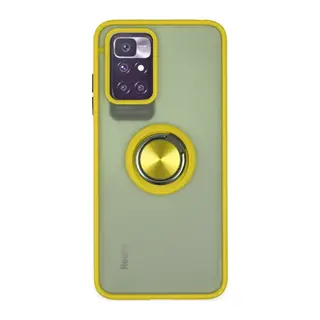 Xiaomi Redmi 10 2022 Uyumlu Kılıf Montreal Yüzüklü Silikon Kapak - Sarı
