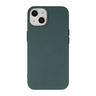 Apple iPhone 14 Plus Uyumlu Kılıf Nano içi Kadife Silikon - Koyu Yeşil