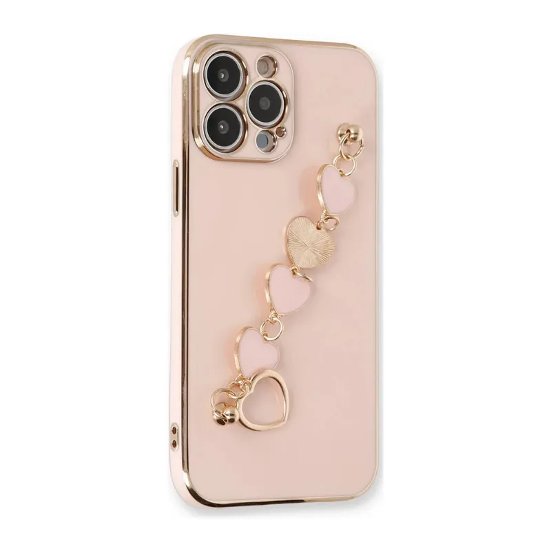 Apple iPhone 14 Pro Uyumlu Kılıf Esila Silikon - Pudra