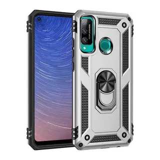 Huawei P40 Lite Uyumlu E Kılıf Sofya Yüzüklü Silikon Kapak - Gümüş