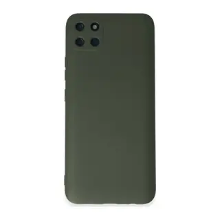 Realme C11 Uyumlu Kılıf Nano içi Kadife Silikon - Koyu Yeşil