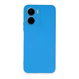 Vivo Y16 Uyumlu Kılıf Nano içi Kadife Silikon - Mavi