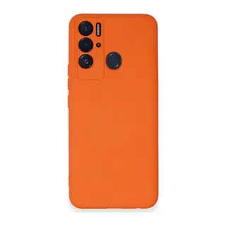 Tecno Pova Neo Kılıf Nano içi Kadife Silikon - Turuncu