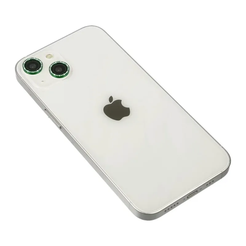 Apple iPhone 14 Uyumlu Diamond Kamera Lens - Yeşil