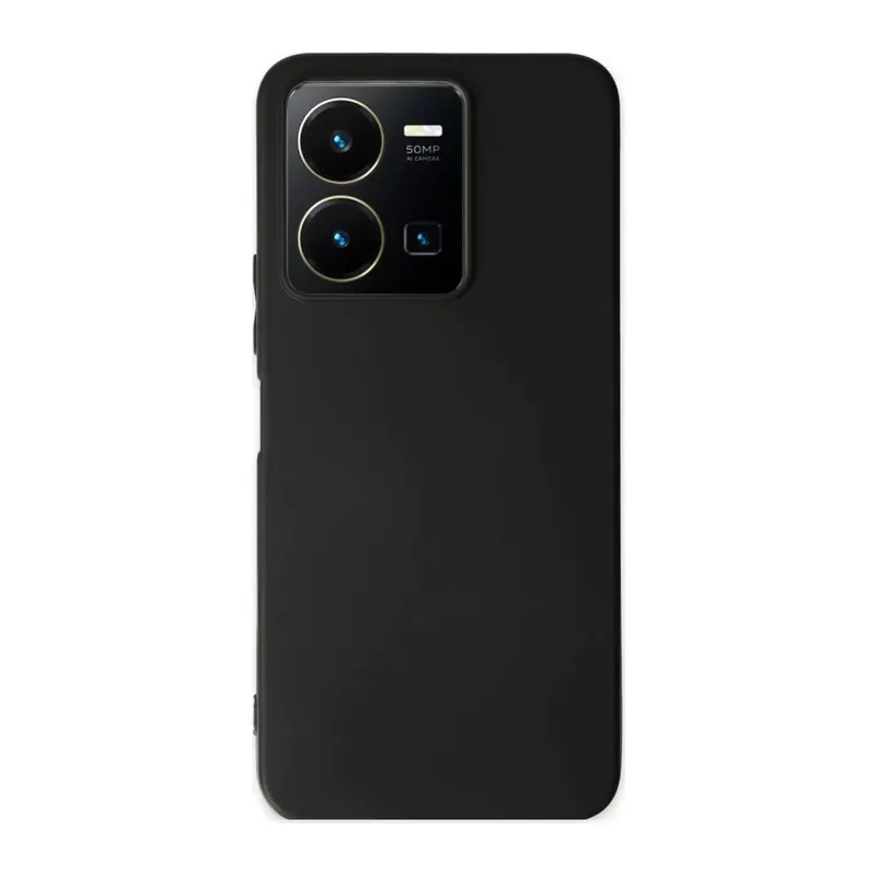 Vivo Y35 Uyumlu Kılıf First Silikon - Siyah