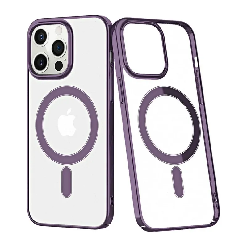 Apple iPhone 13 Pro Uyumlu Kılıf Element Magneticsafe Sert Kapak - Derin Mor