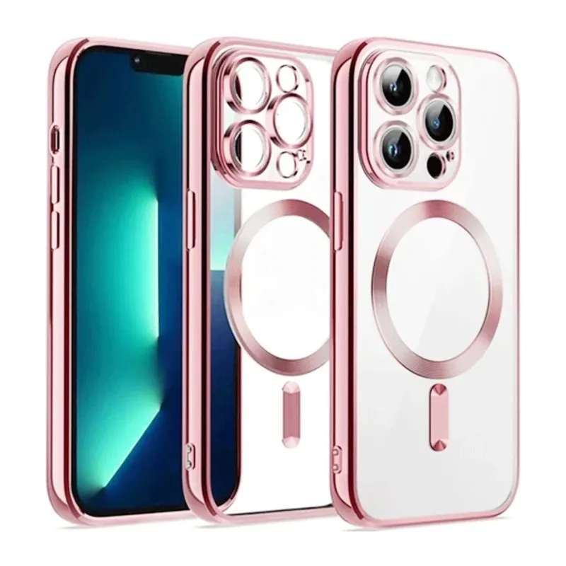 Apple iPhone 12 Pro Uyumlu Kılıf Kross Magneticsafe Kapak - Rose