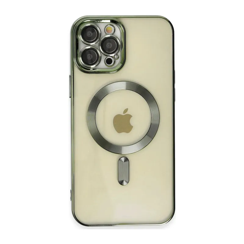 Apple iPhone 12 Pro Max Uyumlu Kılıf Kross Magneticsafe Kapak - Koyu Yeşil