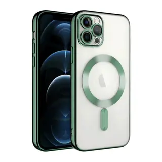 Apple iPhone 13 Pro Uyumlu Kılıf Kross Magneticsafe Kapak - Koyu Yeşil
