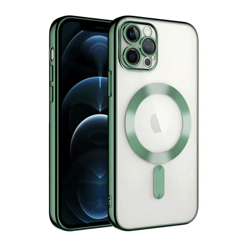 Apple iPhone 13 Pro Uyumlu Kılıf Kross Magneticsafe Kapak - Koyu Yeşil