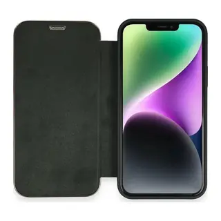 Apple iPhone 12 Uyumlu Kılıf Dolpin Kapaklı - Koyu Yeşil