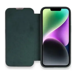 Apple iPhone 14 Pro Max Uyumlu Kılıf Dolpin Kapaklı - Koyu Yeşil