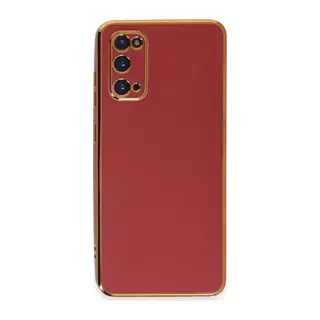 Samsung Galaxy S20 Uyumlu Kılıf Volet Silikon - Kırmızı