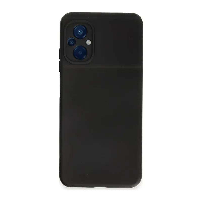 Xiaomi Poco M5 Uyumlu Kılıf Nano içi Kadife Silikon - Siyah