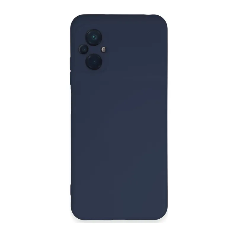 Xiaomi Poco M5 Uyumlu Kılıf Nano içi Kadife Silikon - Lacivert