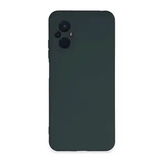Xiaomi Poco M5 Uyumlu Kılıf Nano içi Kadife Silikon - Koyu Yeşil