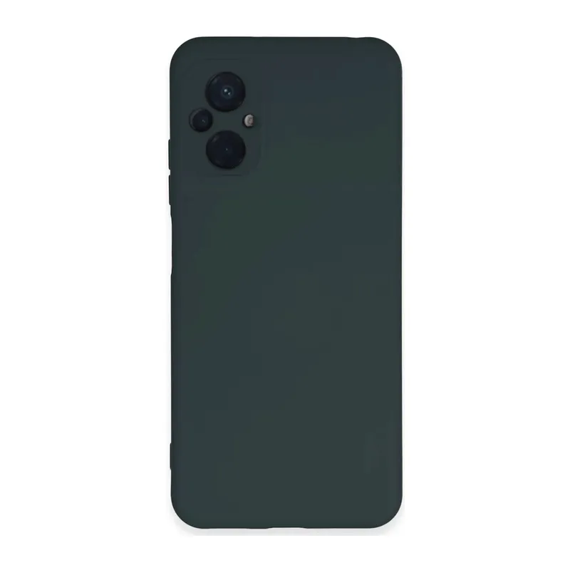 Xiaomi Poco M5 Uyumlu Kılıf Nano içi Kadife Silikon - Koyu Yeşil