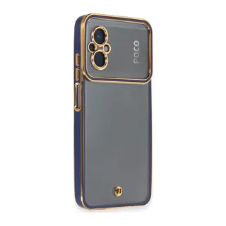Xiaomi Poco M5 Uyumlu Kılıf Liva Lens Silikon - Mavi