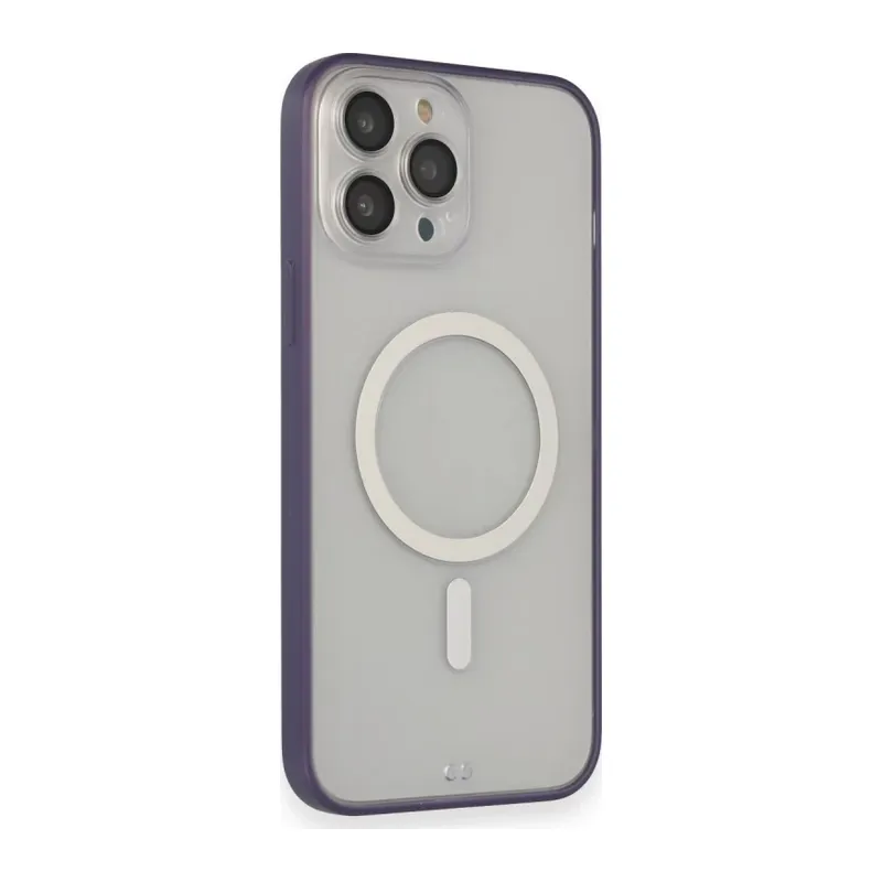 Apple iPhone 14 Pro Max Uyumlu Kılıf Grand Magneticsafe Kapak - Mor