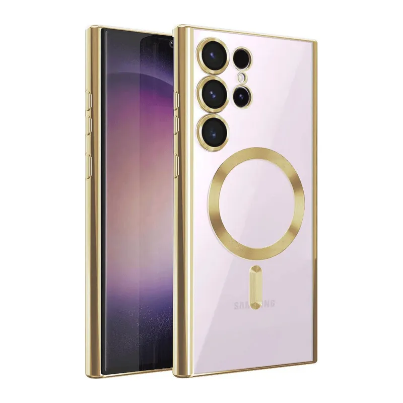 Galaxy S22 Ultra Kılıf Kross Magneticsafe Kapak - Gold