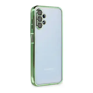 Samsung Galaxy A13 4G Uyumlu Kılıf Lensli Silikon - Yeşil