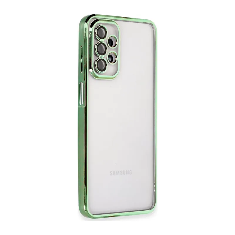 Samsung Galaxy A23 4G Uyumlu Kılıf Lensli Silikon - Yeşil