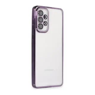 Samsung Galaxy A73 5G Uyumlu Kılıf Lensli Silikon - Mor