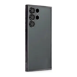 Samsung Galaxy S22 Ultra Uyumlu Kılıf Lensli Silikon - Siyah