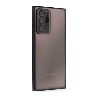 Samsung Galaxy Note 20 Ultra Uyumlu Kılıf Lensli Silikon - Siyah