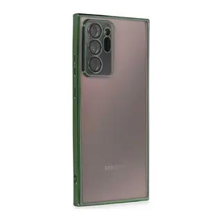 Samsung Galaxy Note 20 Ultra Uyumlu Kılıf Lensli Silikon - Yeşil