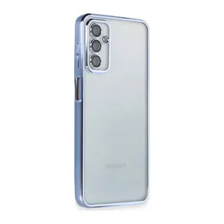 Samsung Galaxy M23 Uyumlu Kılıf Lensli Silikon - Açık Mavi