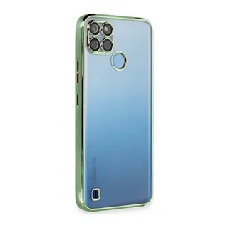 Realme C25Y Uyumlu Kılıf Lensli Silikon - Yeşil