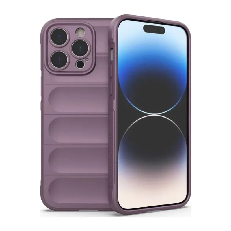 Apple iPhone 14 Pro Max Uyumlu Kılıf Optimum Silikon - Mor