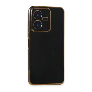 Vivo Y22 2022 Uyumlu Kılıf Volet Silikon - Siyah