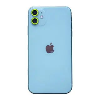 Apple iPhone 11 Uyumlu Neon Fosforlu Kamera Lens - Yeşil